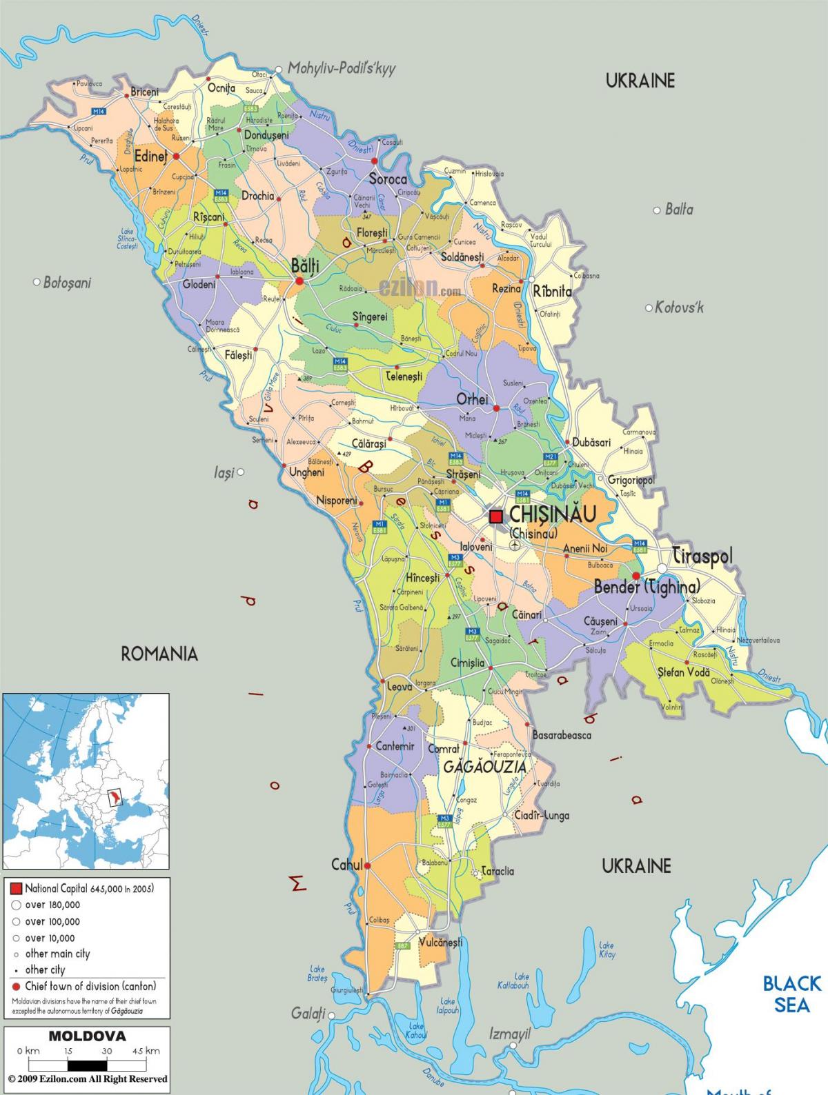 Balti Mołdawia mapa