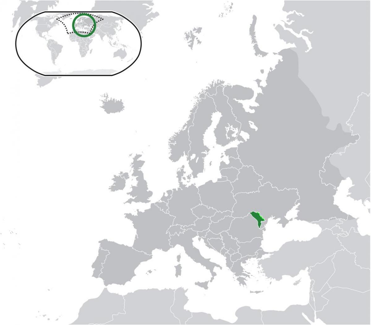 Lokalizacja Mołdawii na mapie świata